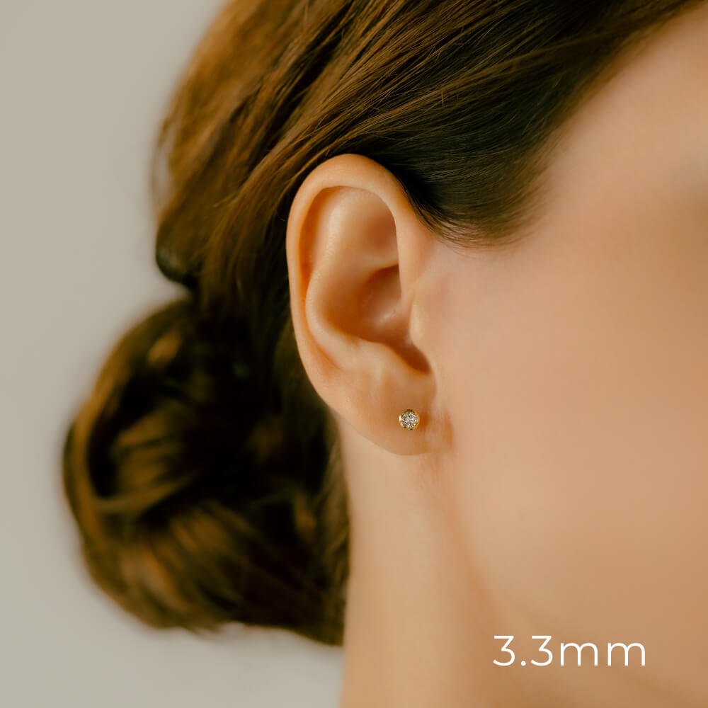 引っかからないダイヤモンド ピアス│K18/Pt ダイヤモンドボディピアス