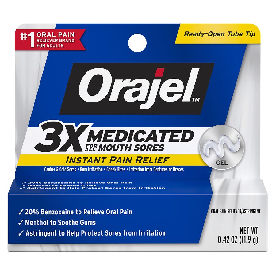 Orajel 3X Medicated For All Mouth Sores Gel | Walgreens