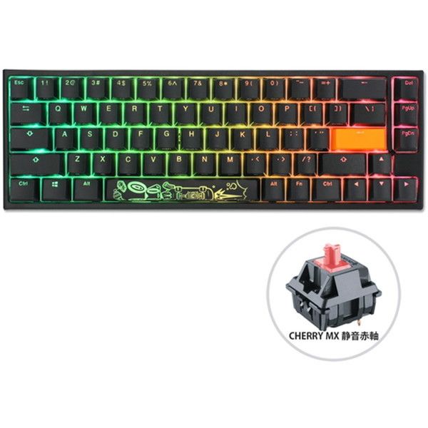 Ducky dk-one2-rgb-sf-silentred ブラック [ゲーミングキーボード 静音