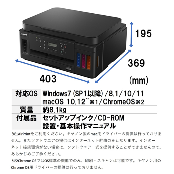 CANON G6030 Gシリーズ [A4 インクジェット複合機(コピー/スキャナ