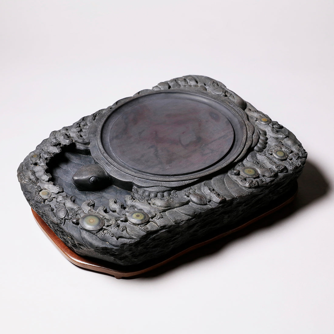 硯 亀蓋硯 骨董品 アンティーク カメ 硯 亀蓋硯 骨董品 アンティーク