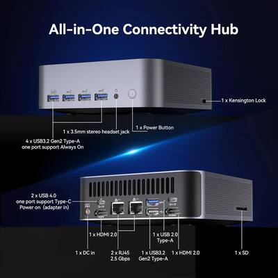Geekom GT1 Mega AI Mini PC, 14th Intel Ultra U9 185H, 32GB DDR5