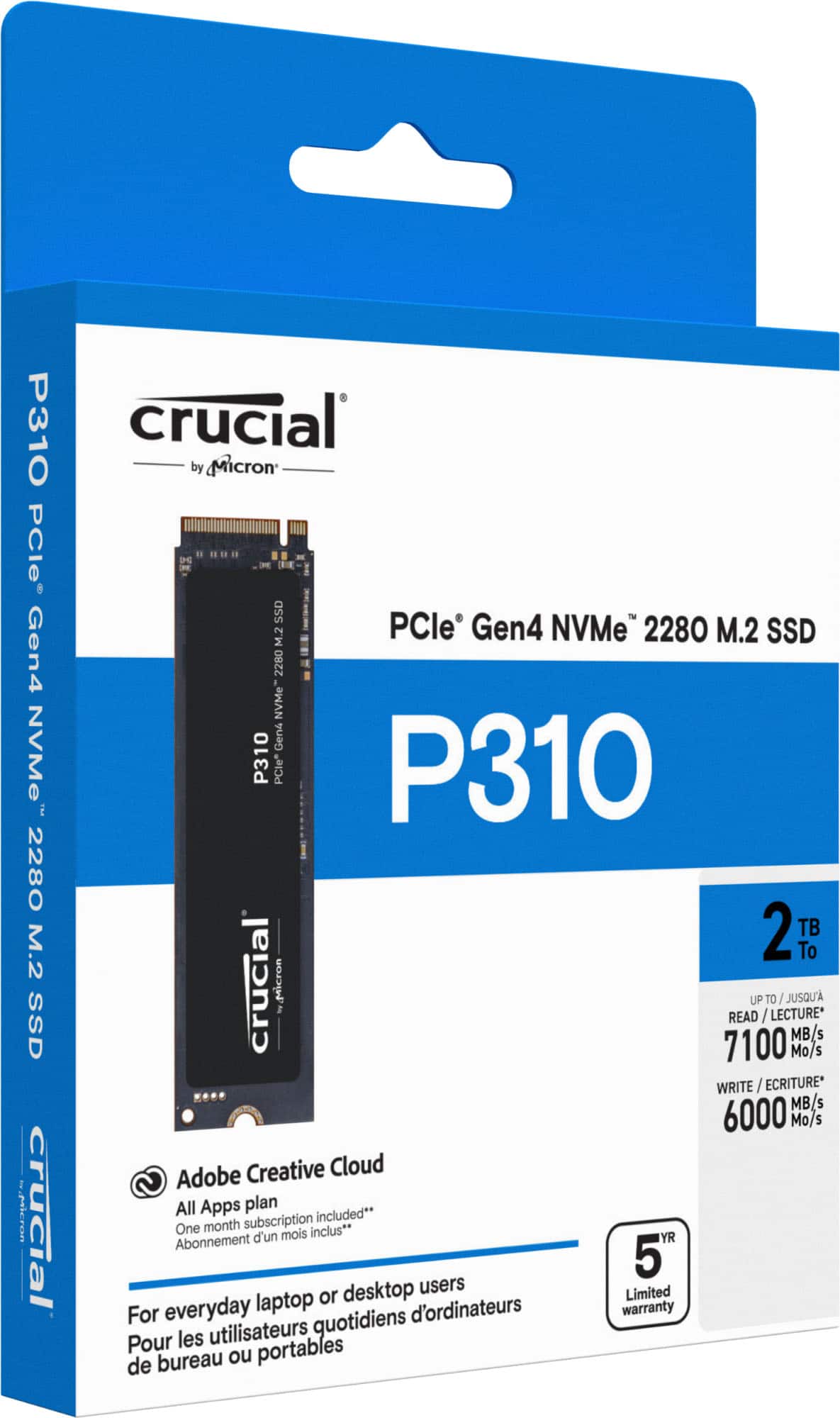 Crucial P310 1TB Internal SSD PCIe Gen 4 x4 NVMe M.2