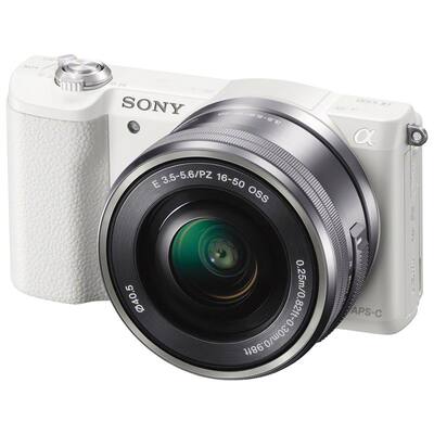 Sony Alpha a5100 Mirrorless Camera (White) w 16 50mm Lens + 64GB