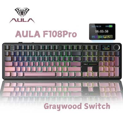 AULA F108 Pro, 104 Key Wireless Hot Swappable Mechanical Gaming