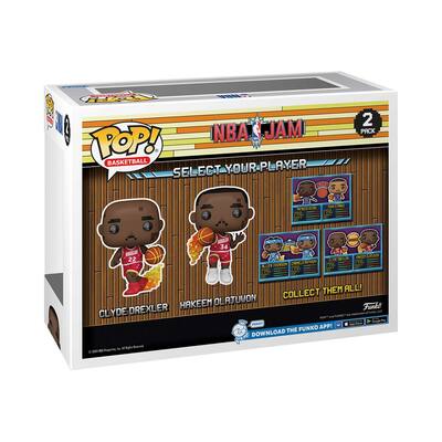 Clyde Drexler and Hakeem Olajuwon Houston Rockets NBA Jam Funko