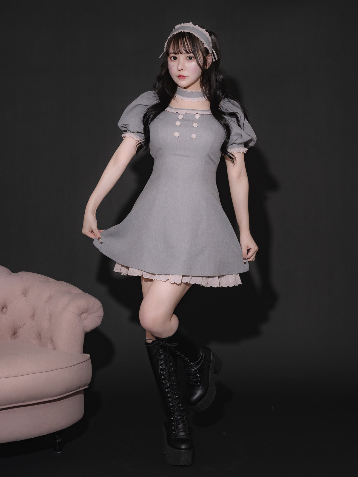 コットンフリルチョーカードールワンピース – pium