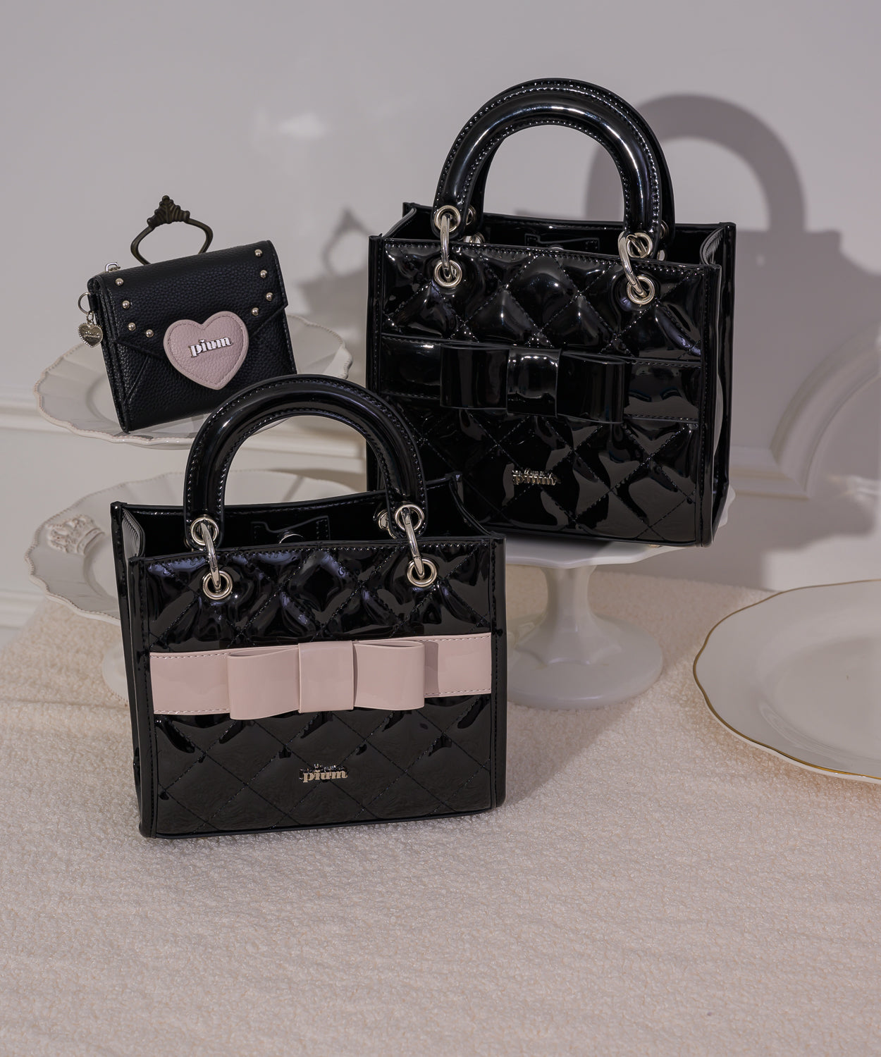 フロントリボンキルティングミニトート – pium