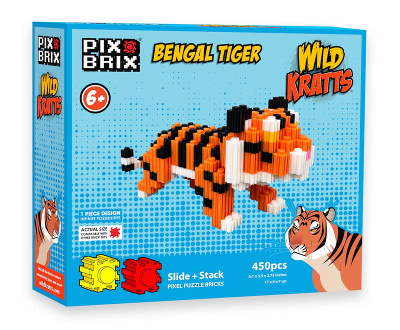 Build a Bengal Tiger with Wild Kratts Pix Brix Kit