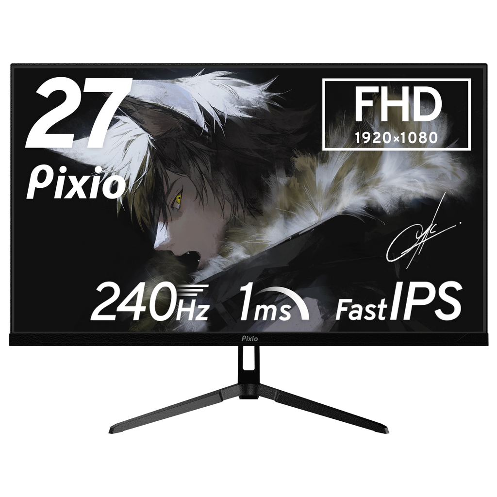 PX279 Wave / ブラック | 27インチ 240Hz FHD FastIPS | Pixio