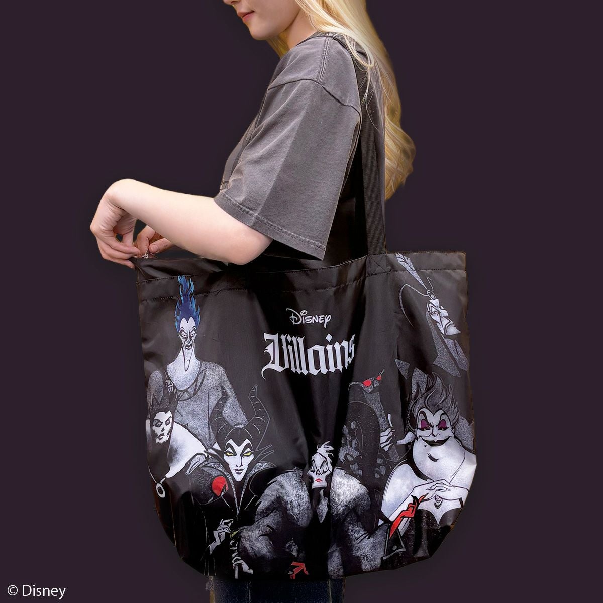 Disney】ディズニーヴィランズ/ファスナー付きトートバッグ(PONEYCOMB