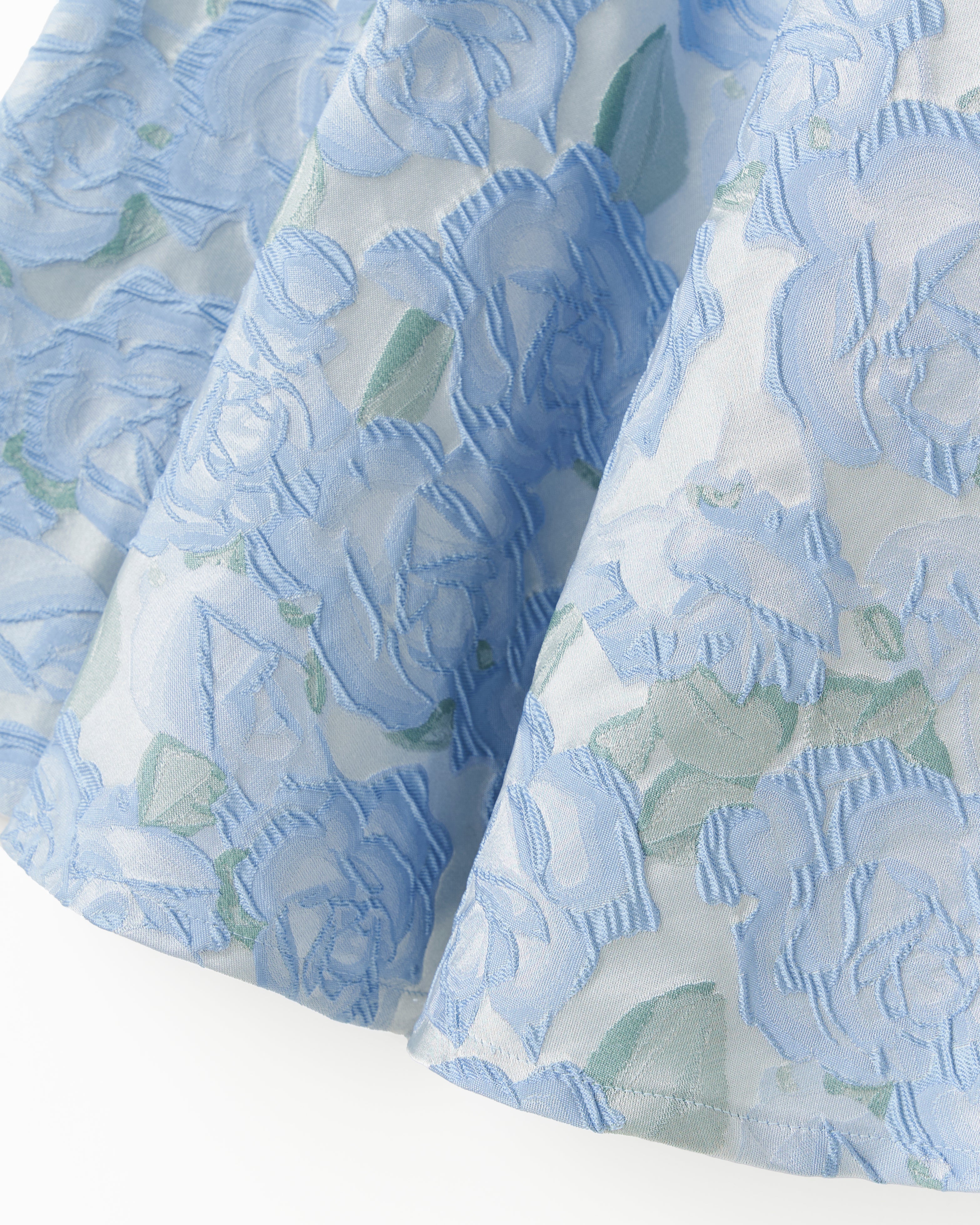 jacquard flare cami tunic (blue flower)