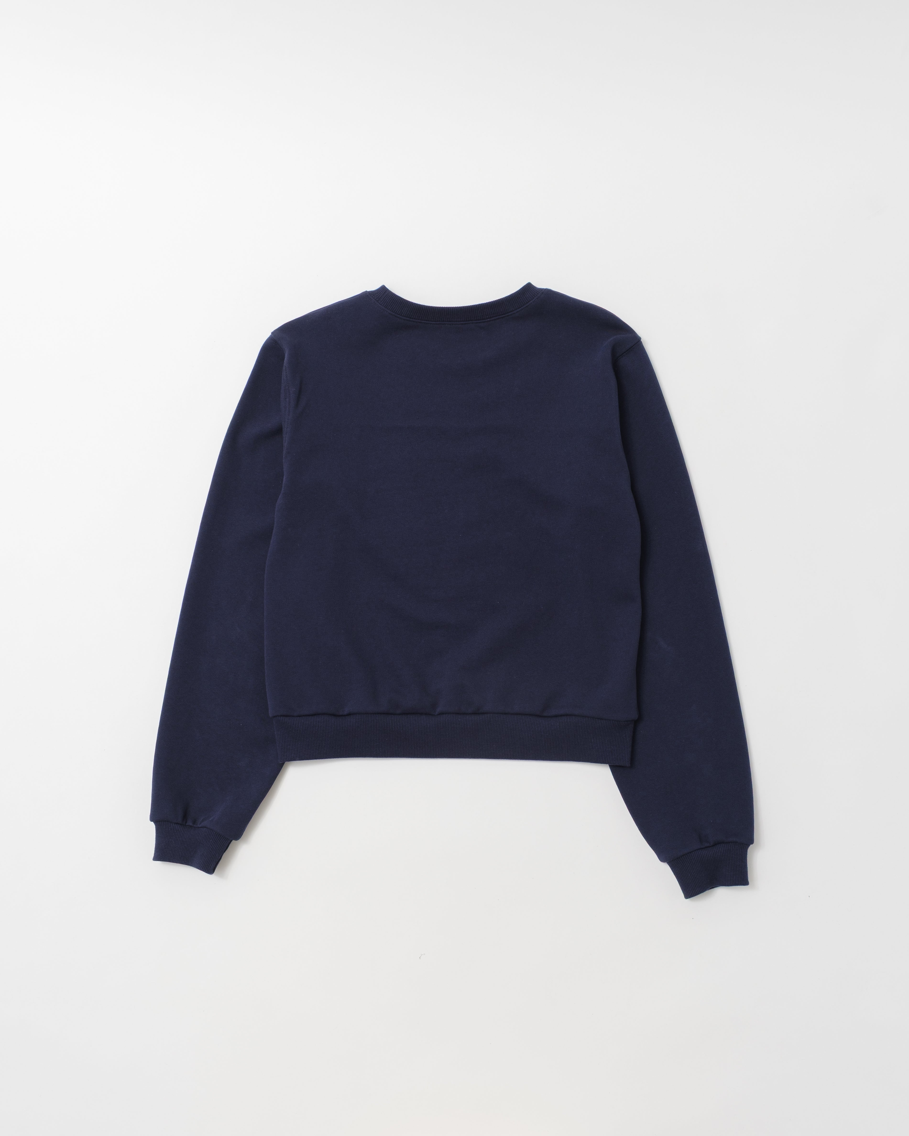 Flower cross-stitch print sweatshirt