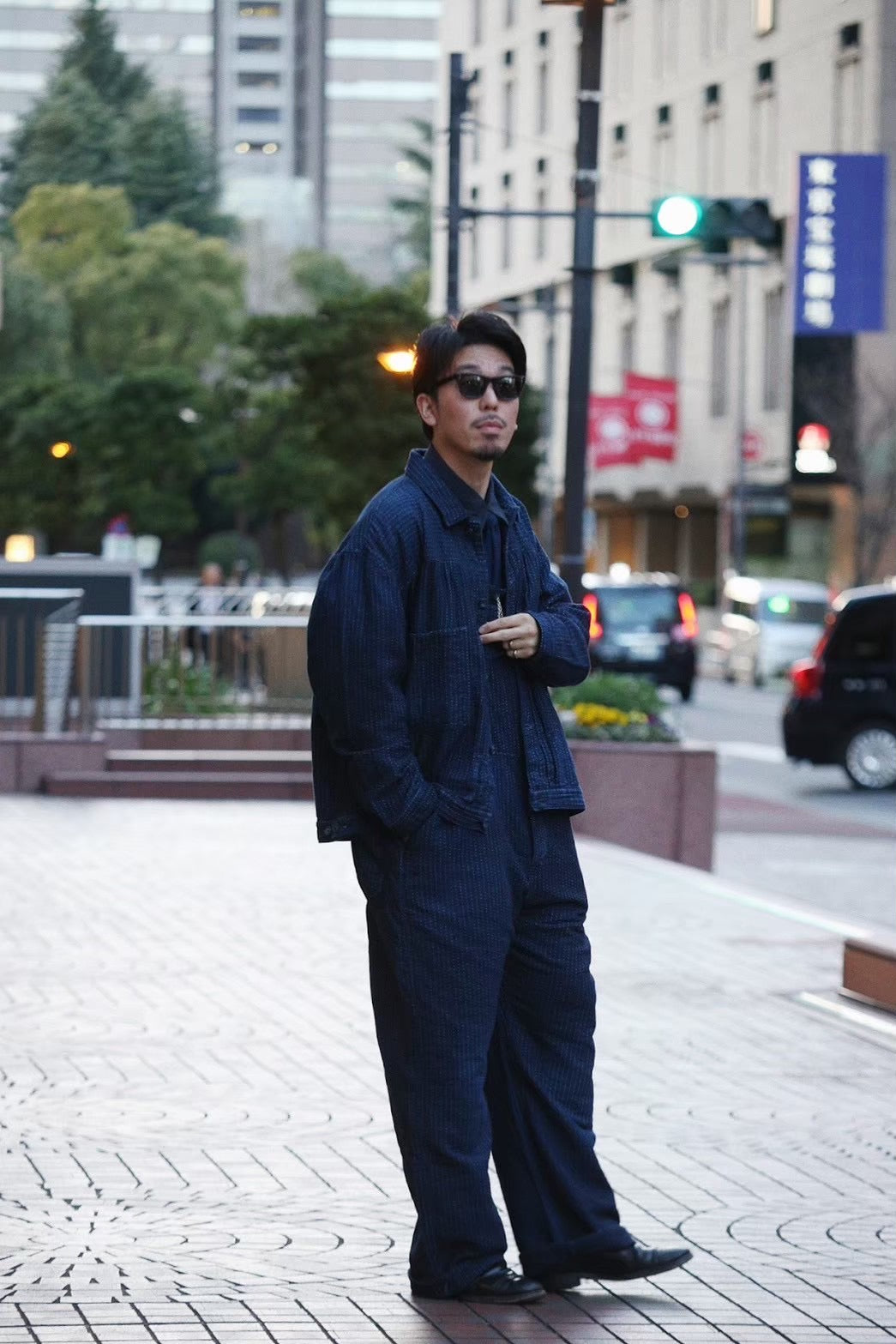 SASHIKO STRIPE OVERALLS WATCH CHAIN ITEM（サシコ ストライプ