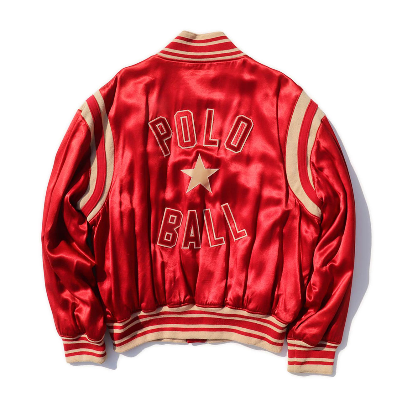 POST JUNK / 90's POLO RALPH LAUREN ”POLO BALL” サテンスタジャン [XL]