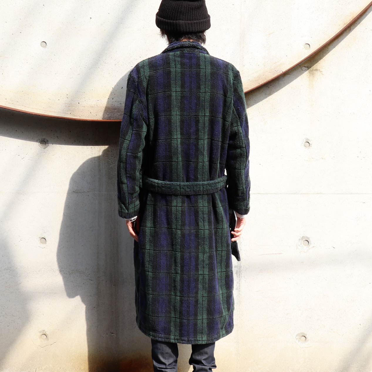 POST JUNK / 90's RALPH LAUREN ヘビーパイル ブラックウォッチ ガウン