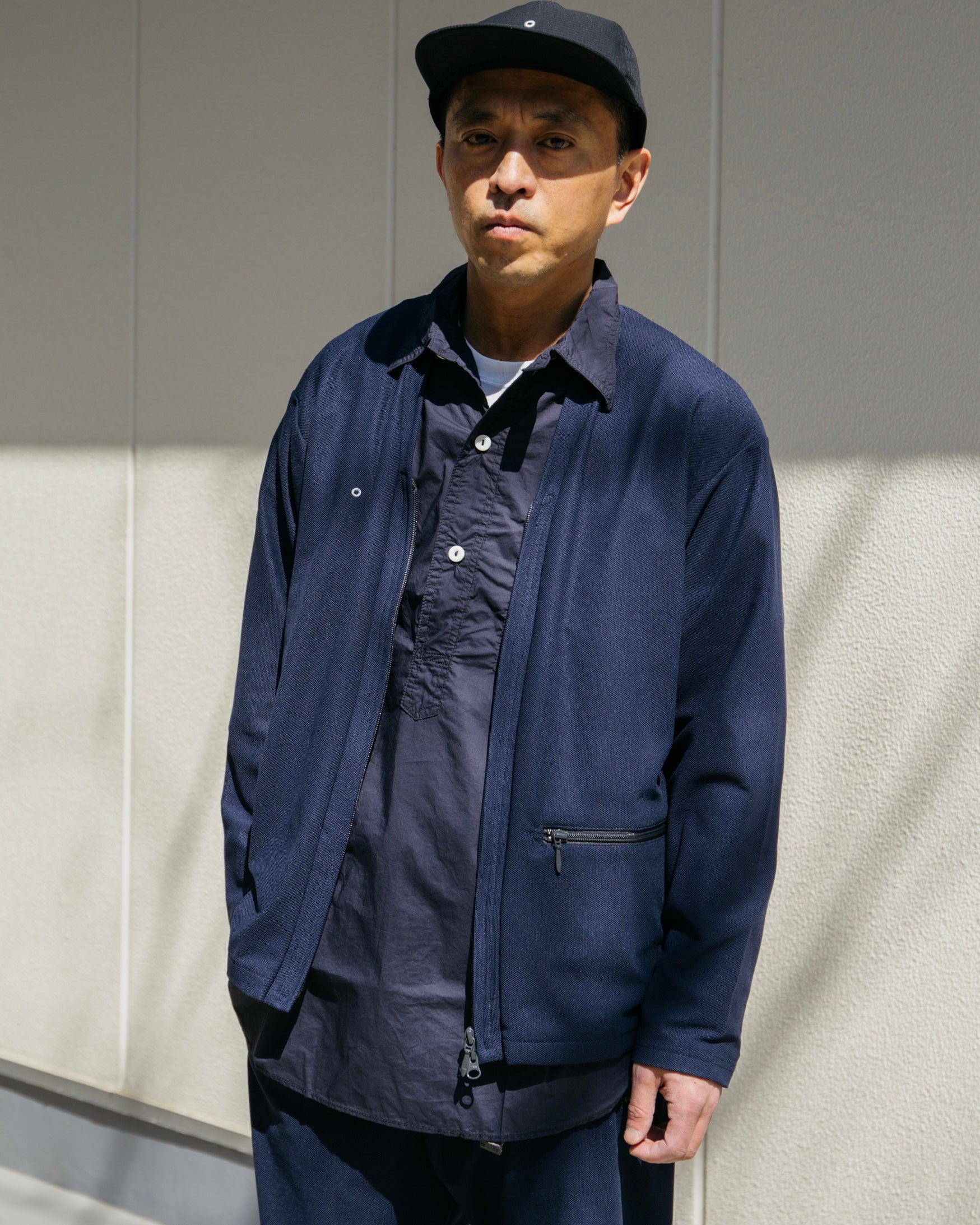 3609 PKN E-Z Zip Cardigan : poly knit navy