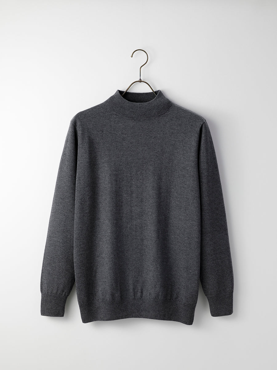 GRABRE／メンズ】最高級シルク70％カシミヤ30％ハイネックニット