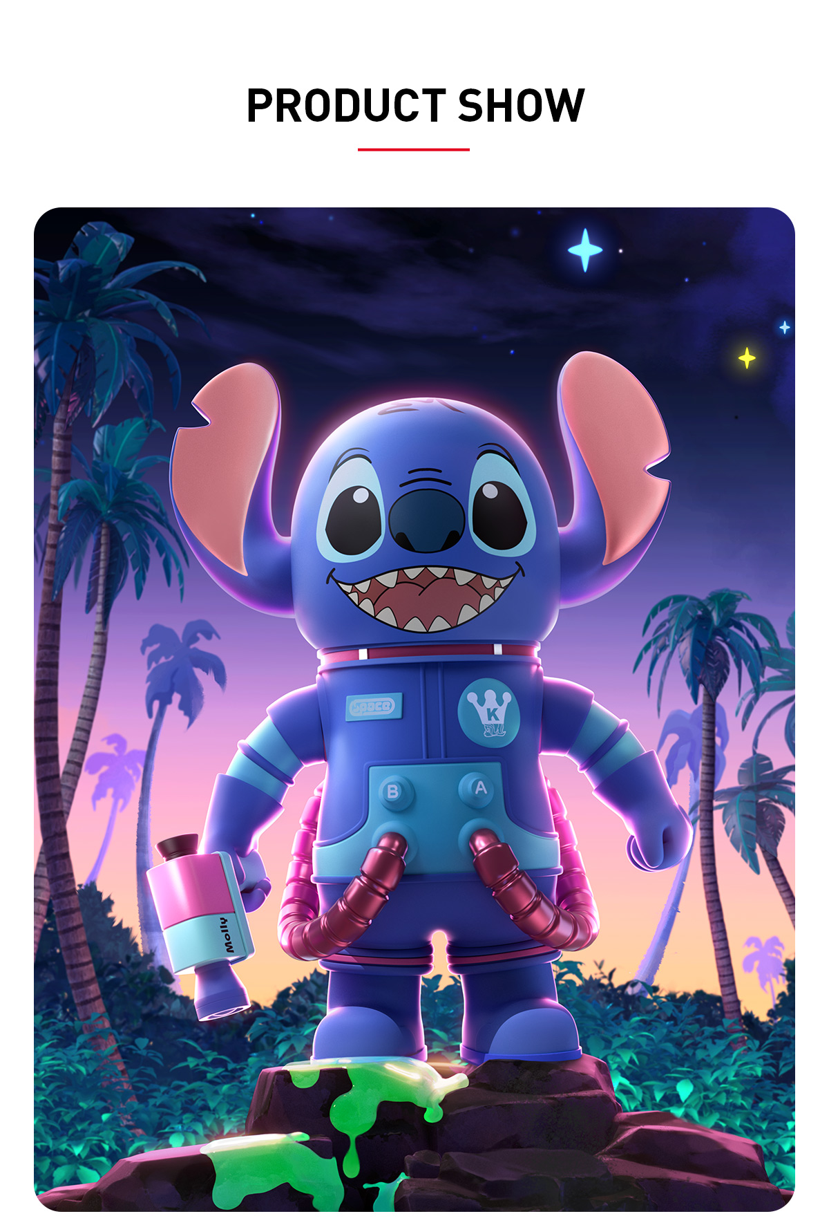 MEGA SPACE MOLLY 1000% 史迪奇 - POP MART (Japan)