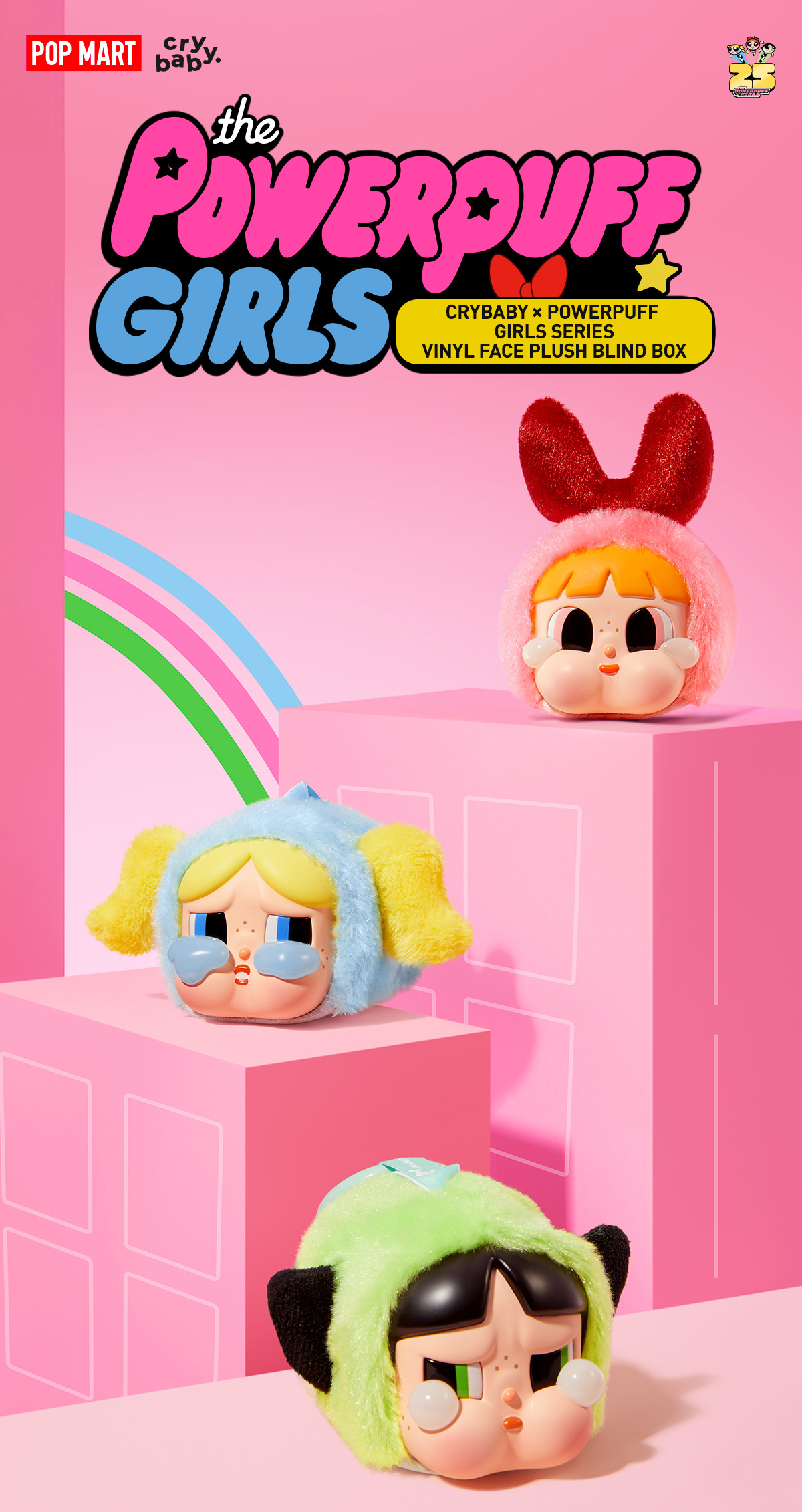 CRYBABY × Powerpuff Girls Series-Vinyl Face Plush Blind Box - POP