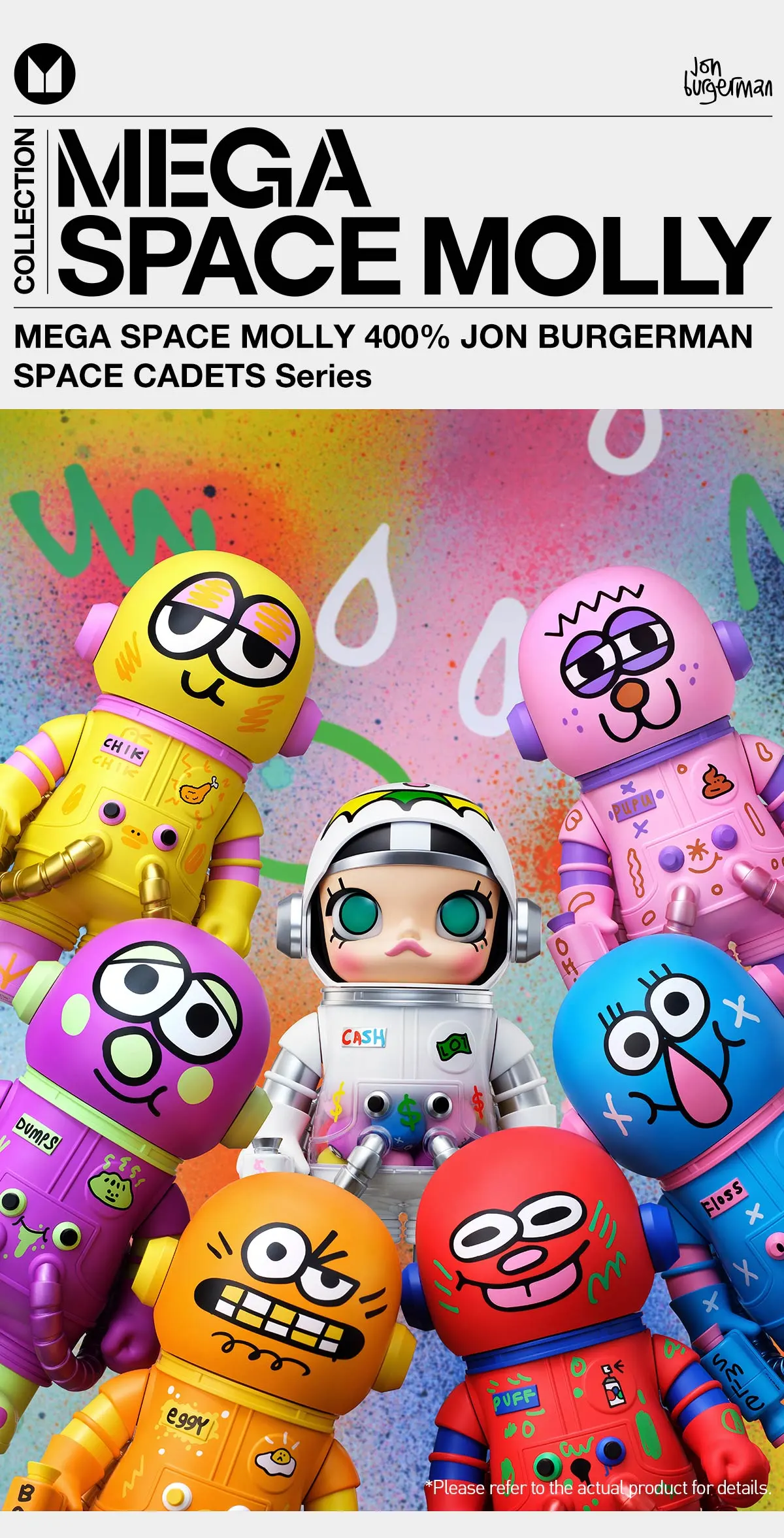 POP NOW:MEGA SPACE MOLLY 400% JON BURGERMAN SPACE CADETS Series