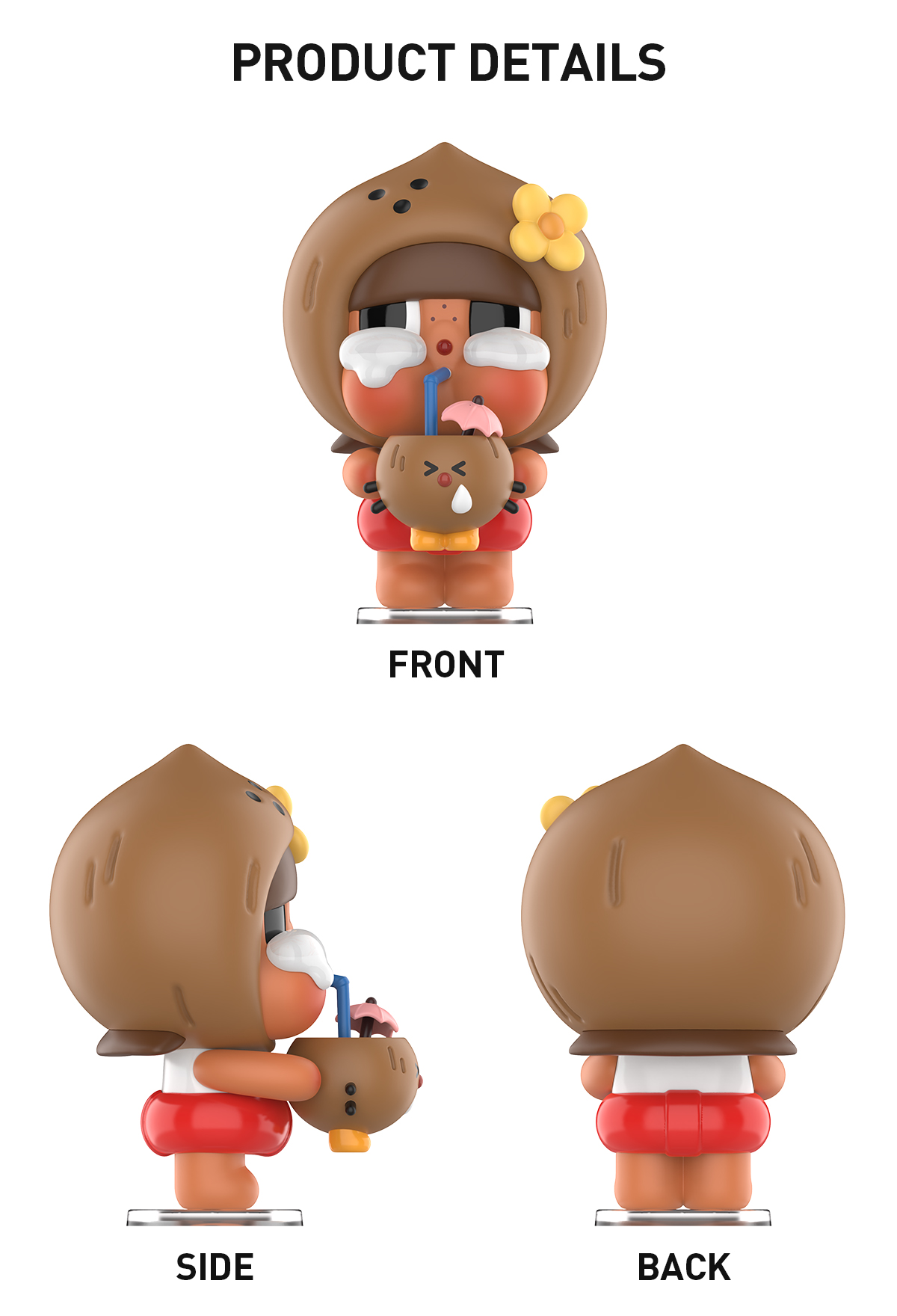 Crybaby Coconut Figure-Brown - POP MART (United States)
