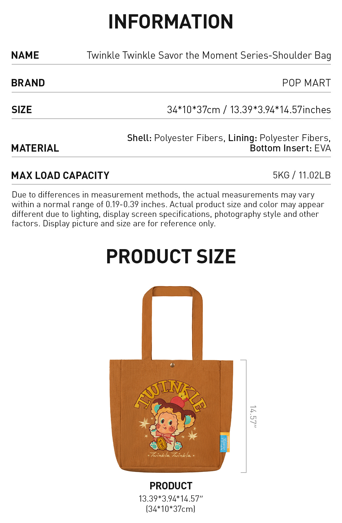 Twinkle Twinkle-Enjoy the moment-Shoulder Bag - POP MART (United