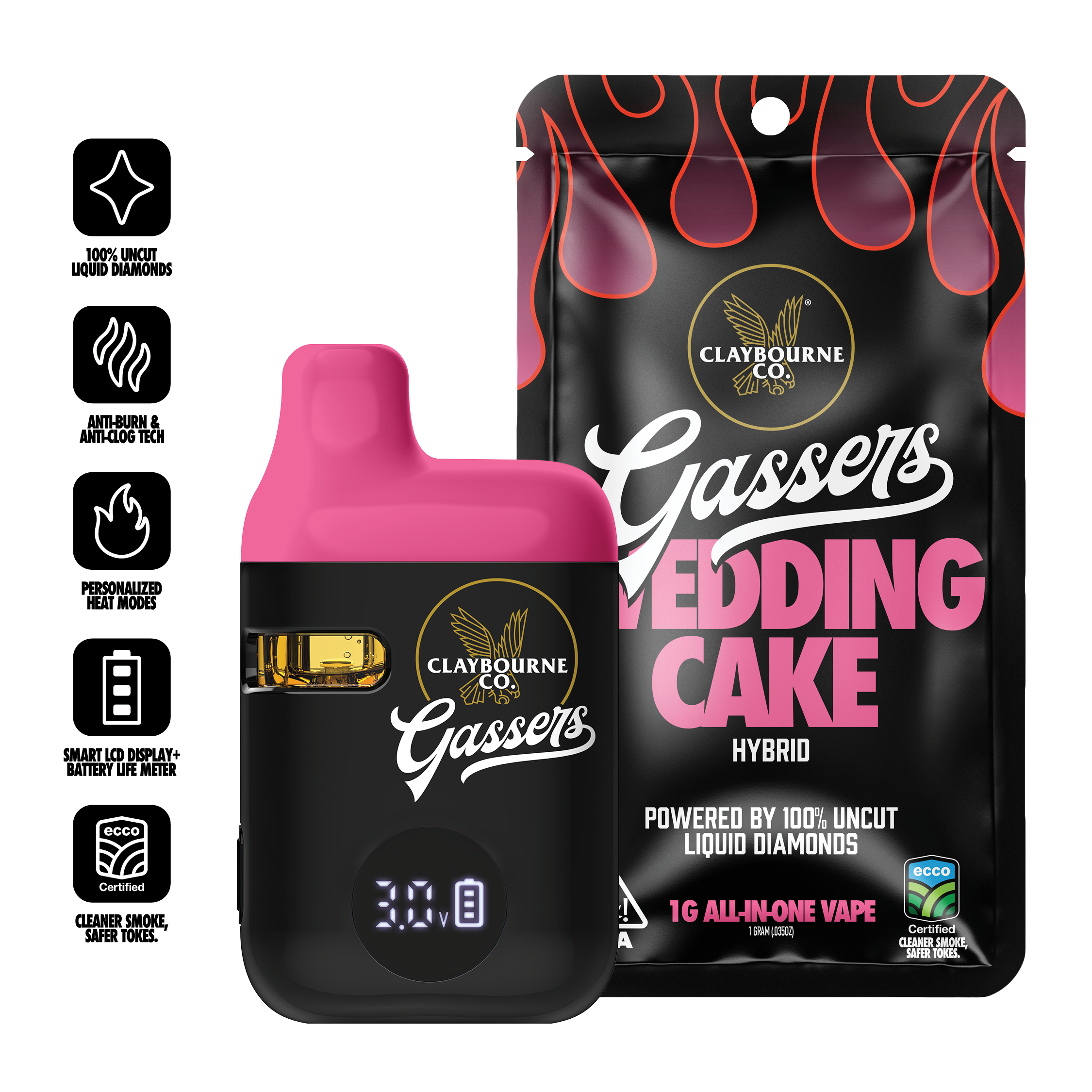 Shop Wedding Cake (1g) - Gassers All-In-One Liquid Diamonds Vape