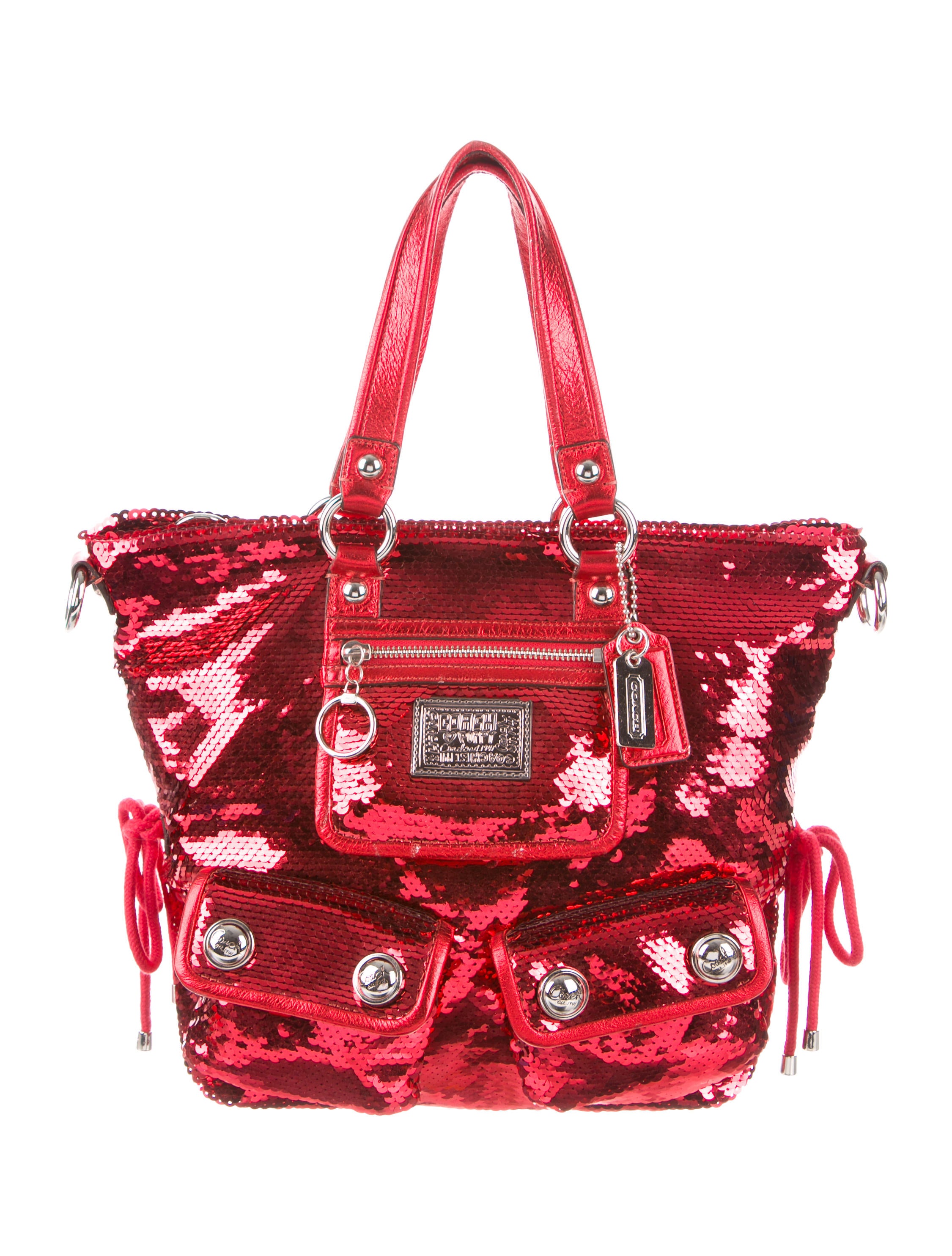 Coach Poppy Sequin Spotlight Tote - Red Totes, Handbags - CCH25812