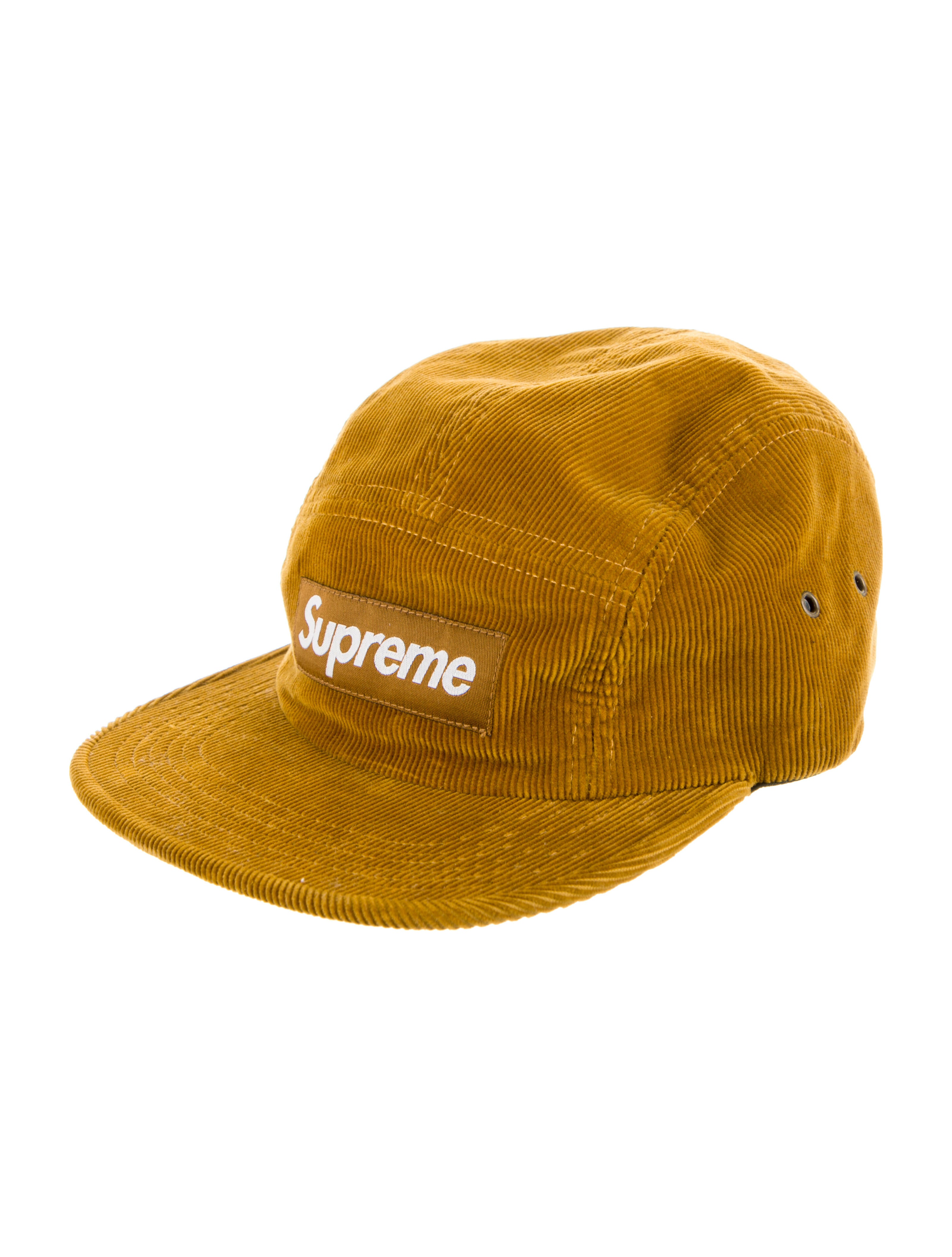 Supreme Corduroy 5-Panel Camp Cap - Yellow Hats, Accessories