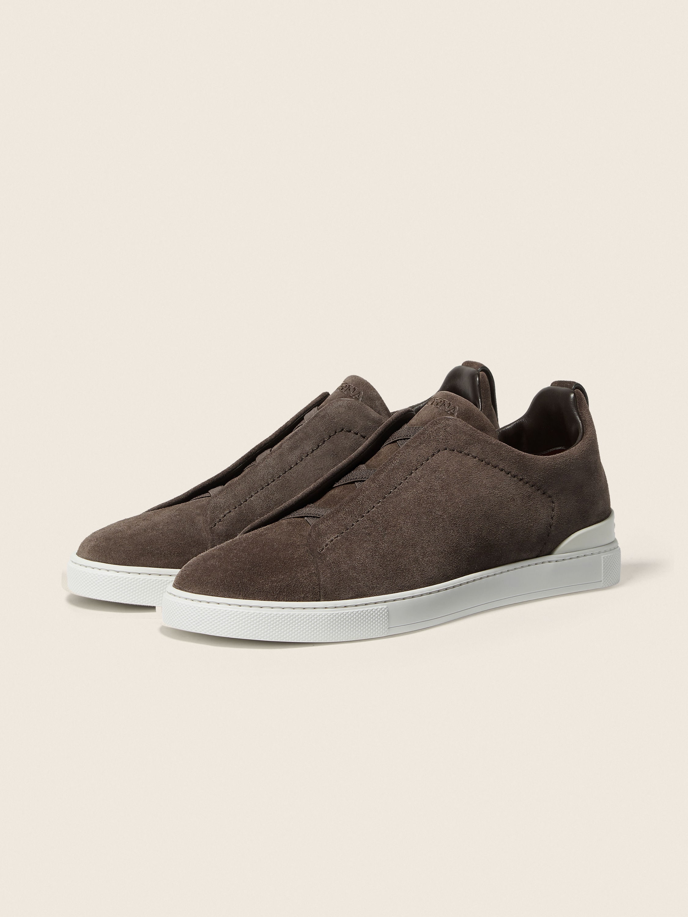 Brown Suede Triple Stitch™ Sneakers FW25 25621915 | Zegna US