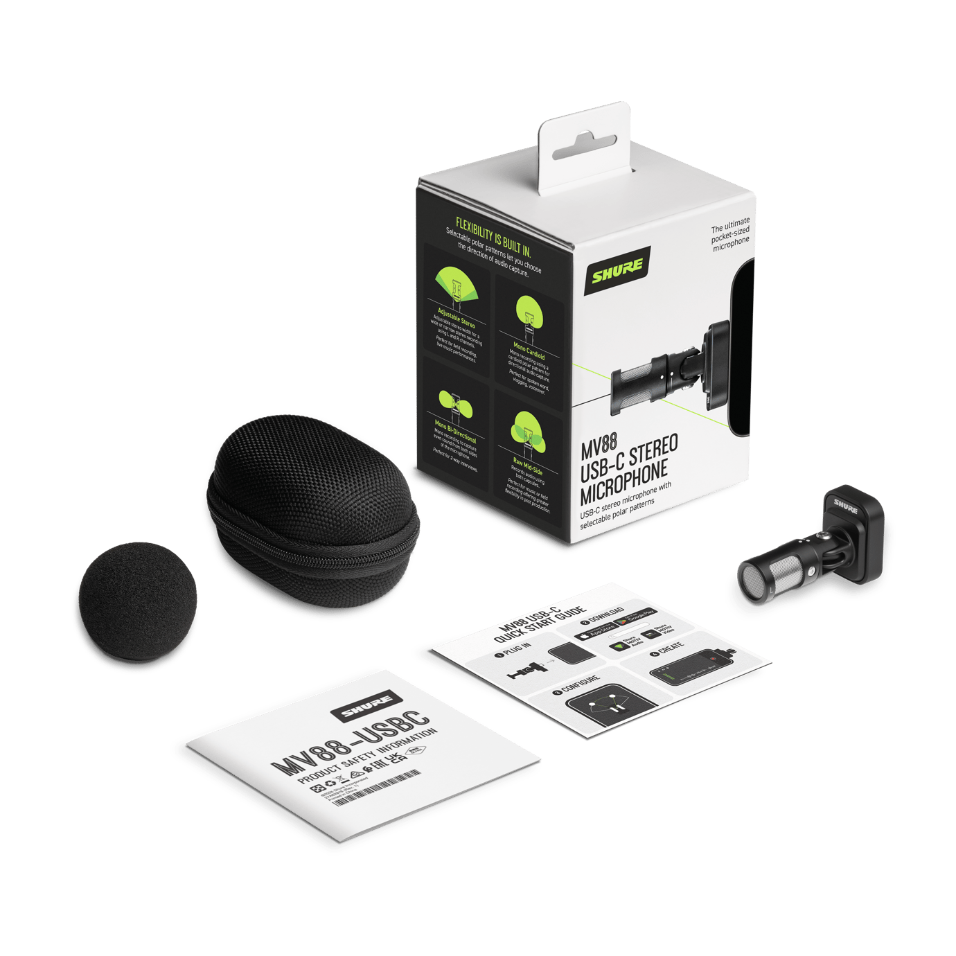 MV88 - USB-C ステレオマイクロホン - Shure 日本