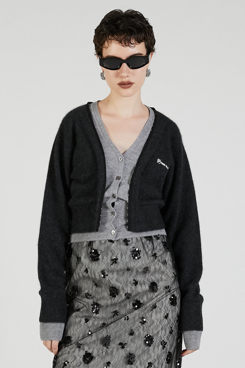 V-Neck Layered Cardigan