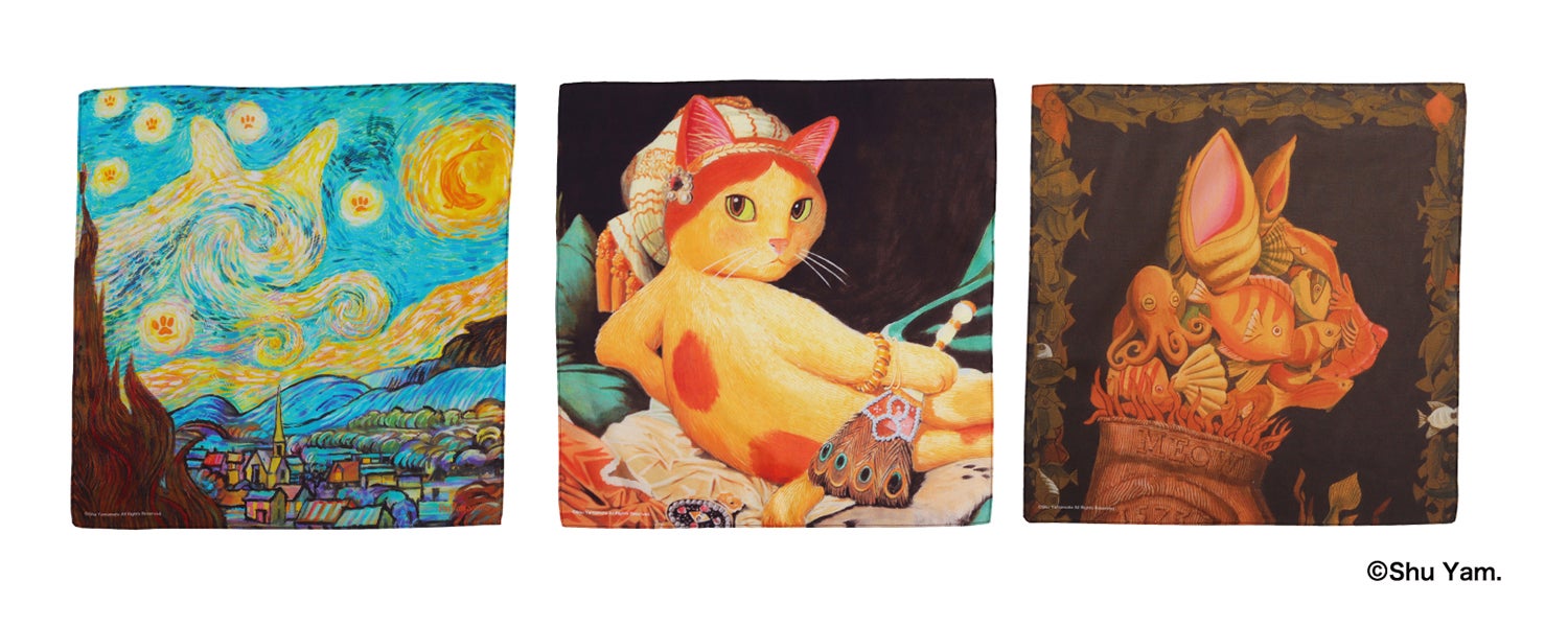 海外で活躍中の画家シュー・ヤマモト氏が描いた『キャットアート』の