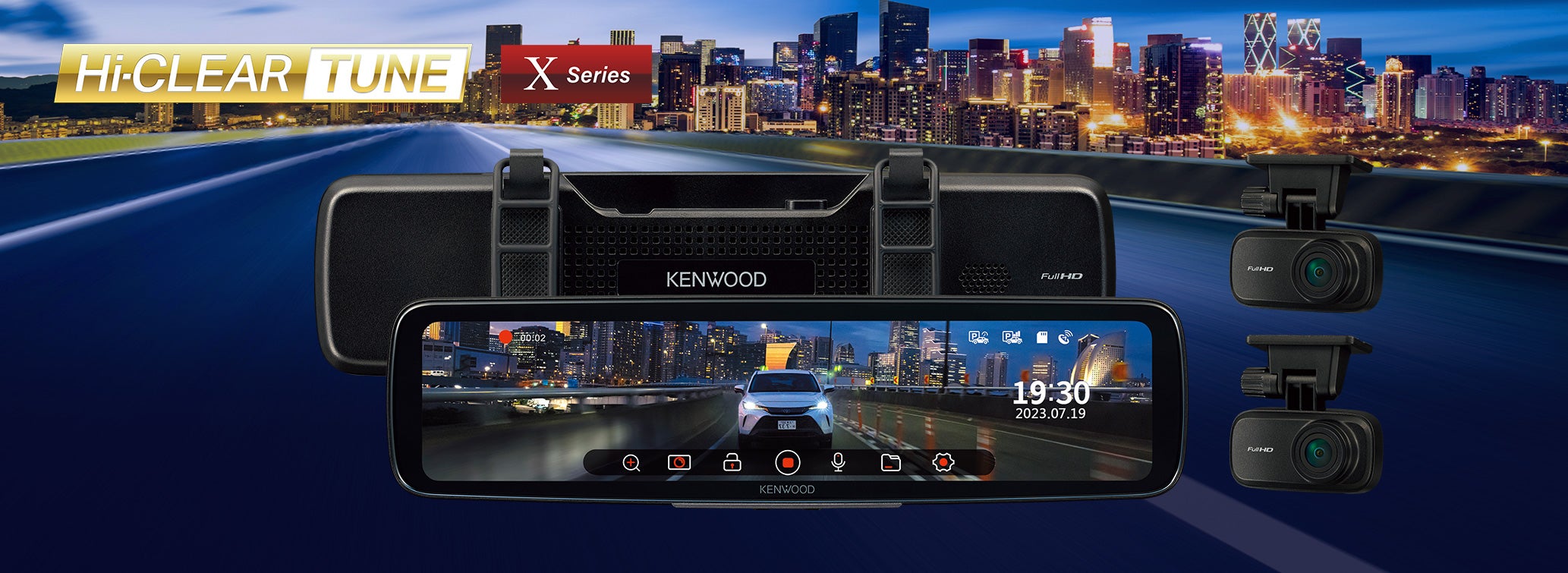 デジタルルームミラー型ドライブレコーダー「DRV-EM4800」を発売