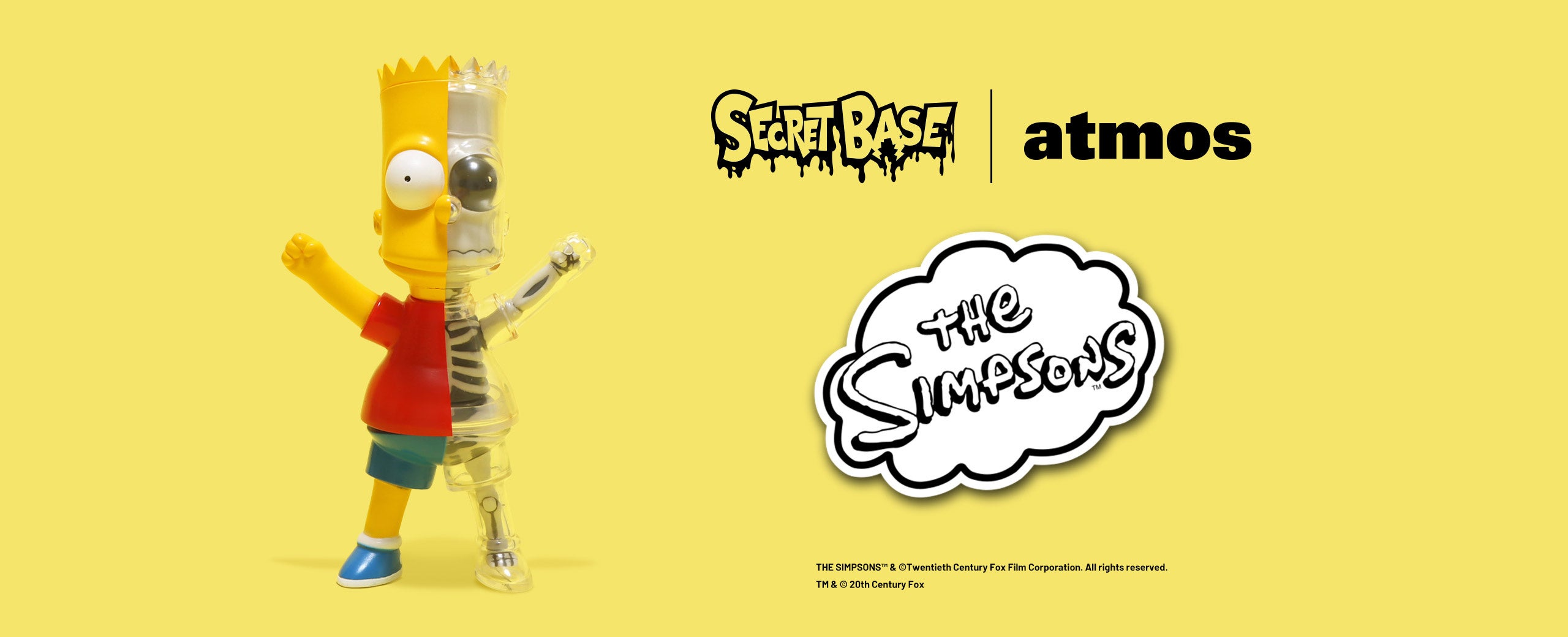 SECRET BASE x The Simpsons x atmosが⼿を組みBart Simpson Figure “X