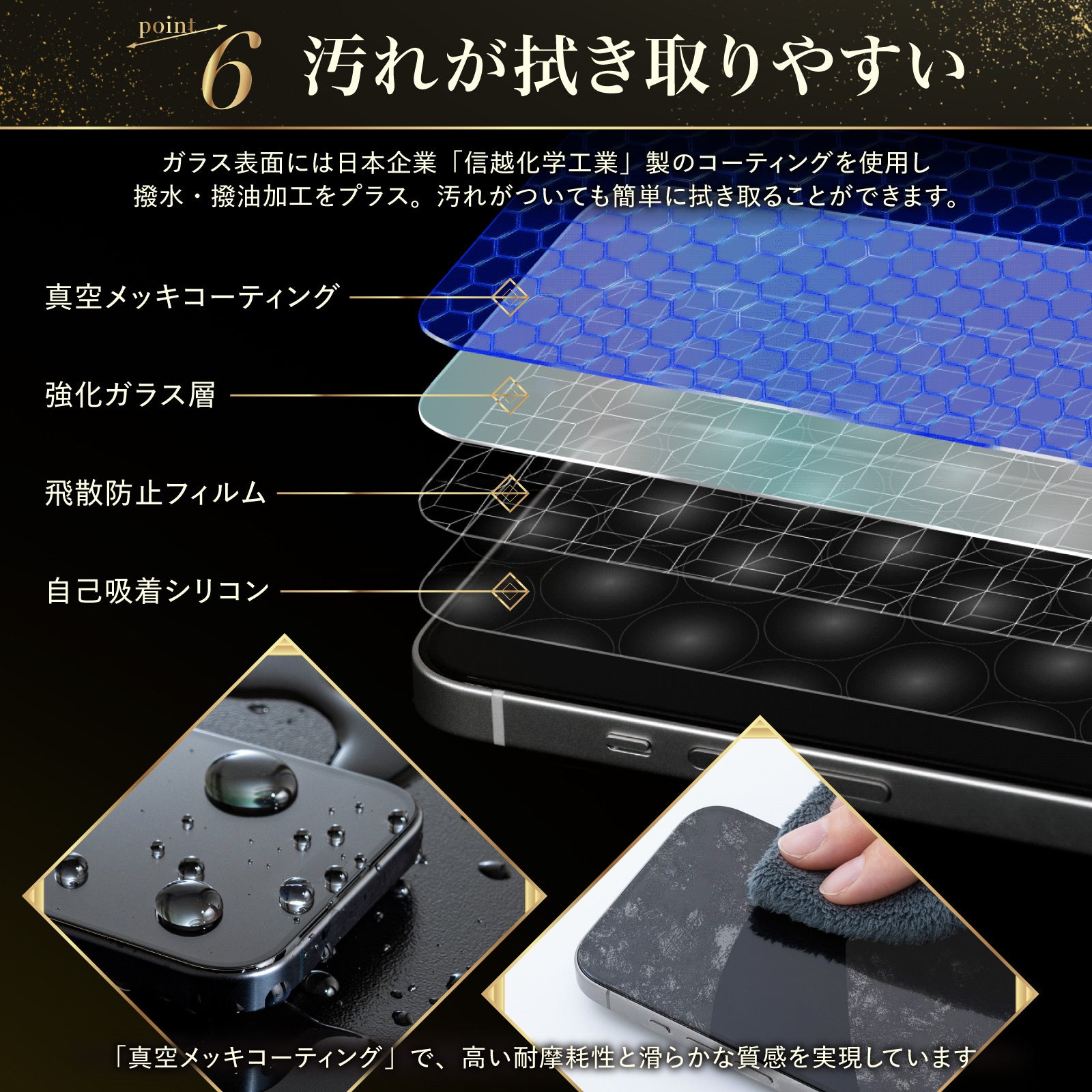 覗き見防止＆反射防止！【iPhone16シリーズ専用 マットガラスフィルム