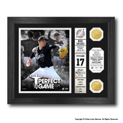 千葉ロッテマリーンズ 佐々木朗希投手の完全試合と奪三振記録グッズを