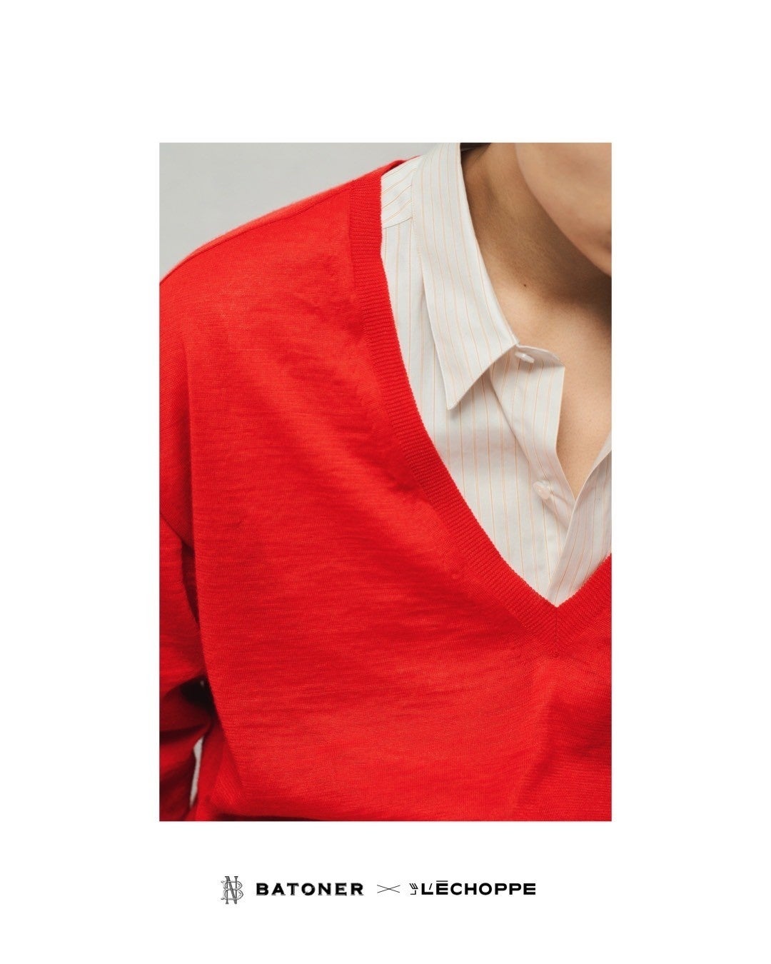 L'ECHOPPE】BATONER 別注 Ramie V Neck Knit | 株式会社ベイクルーズの