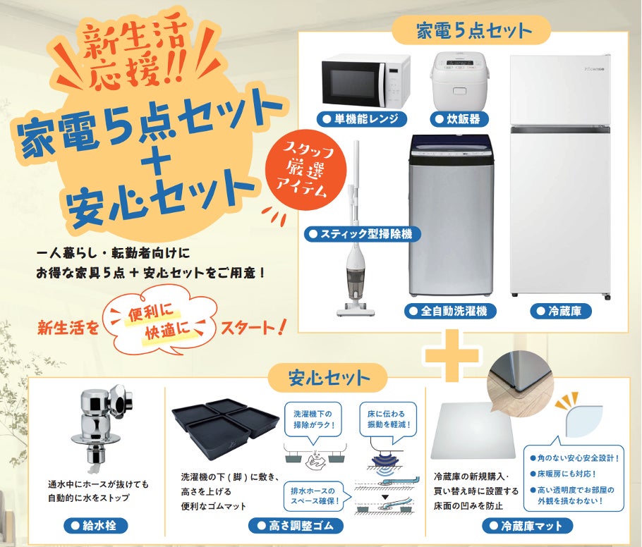 まとめ売り】新生活応援セット 一人暮らし 家電2点セット 家電セット