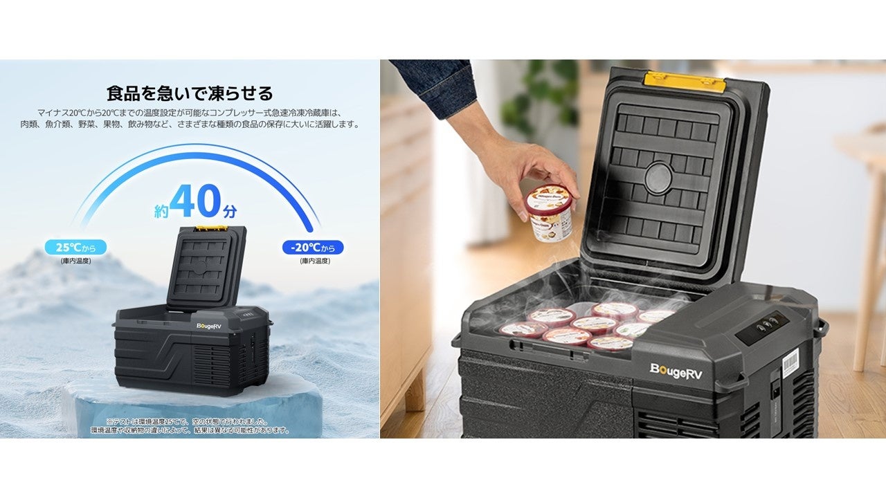 アウトドアブランド・BougeRV、「BougeRV CR Lite ポータブル冷蔵庫