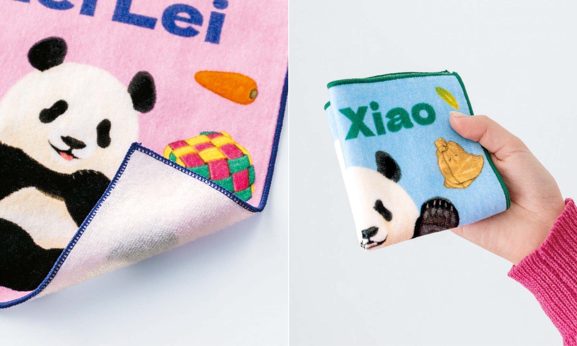 上野動物園の“シャンシャン・シャオシャオ・レイレイ”をモチーフにした