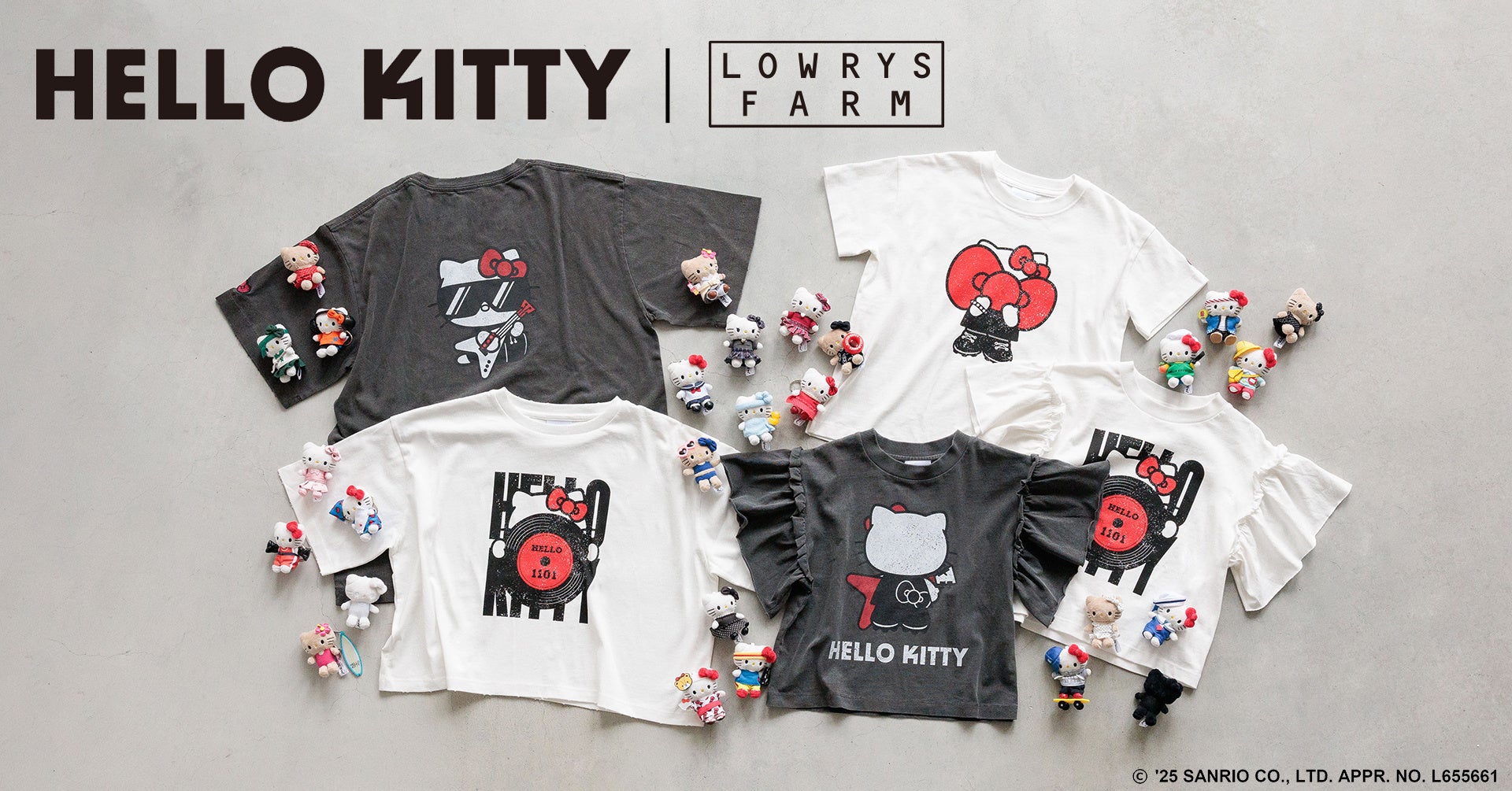 LOWRYS FARMが「ハローキティ」とのコラボレーションアイテムを2025年6