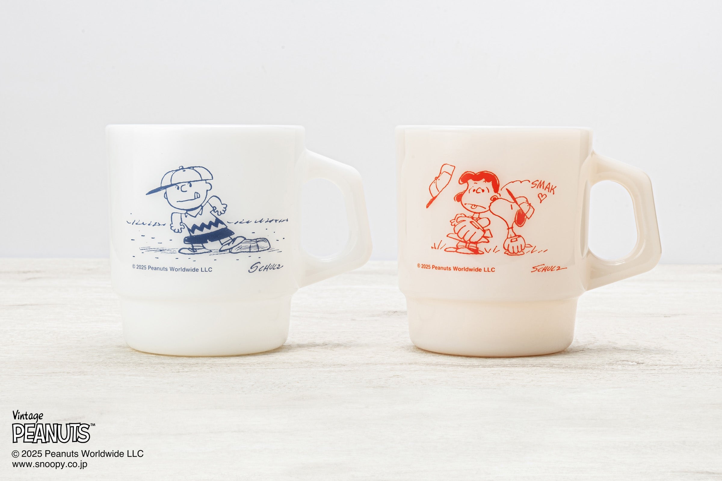 Fire-King ピーナッツシリーズより 1960年〜70年代のコミックのシーン