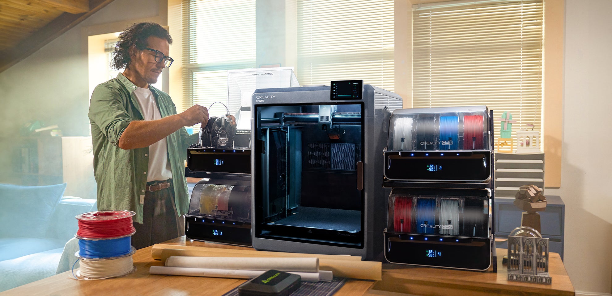 Creality、マルチカラー 3D プリンターの新定番「K2 Plus Combo」を 11