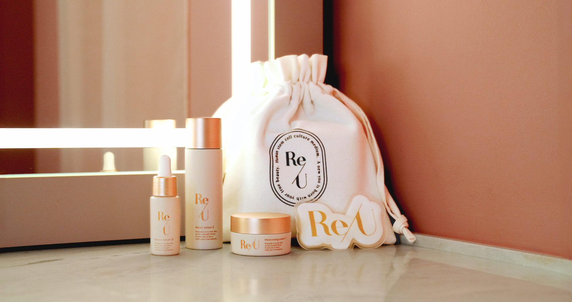 ReU セット ブースターセラム25 化粧水 モイスチャライジングクリーム5