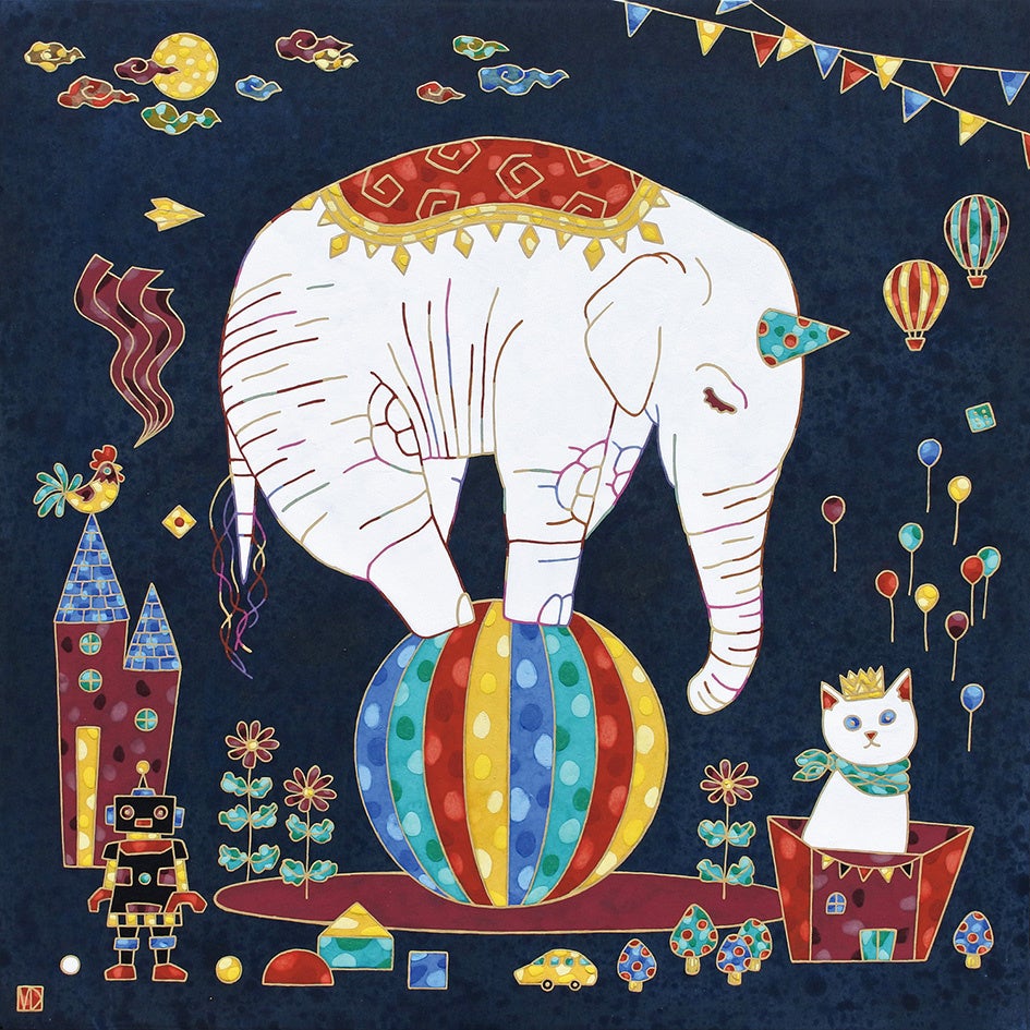 日本画 みやじまゆういち ネコノヒタイ 参