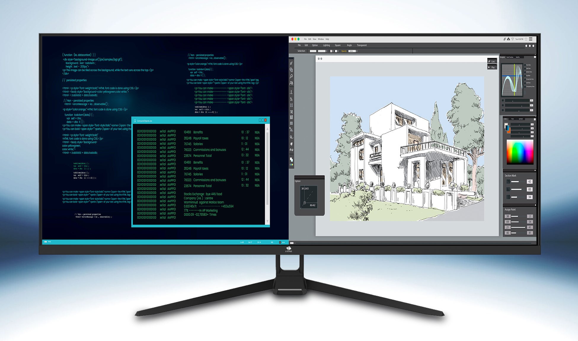 広がる視界、すべてが変わる。Z-EDGE UG34W 34型ウルトラワイド