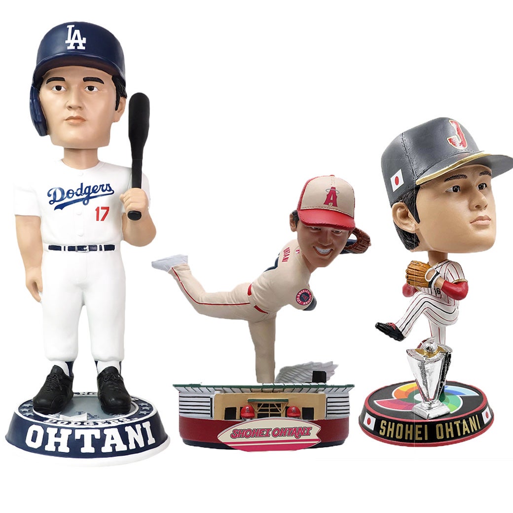 札幌店内に大谷翔平選手 ボブルヘッドが一同に集結 ボブルヘッド