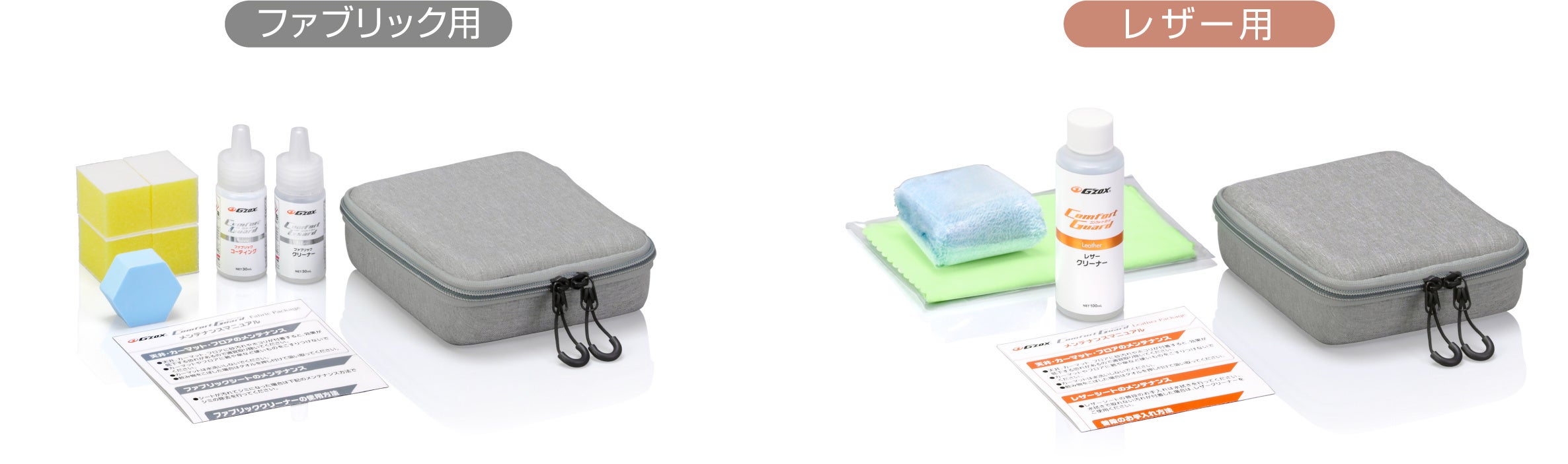 G'ZOX コンフォートガード ファブリックパッケージ』『G'ZOX